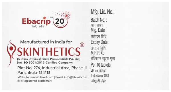 Ebacrip 20 Tablet