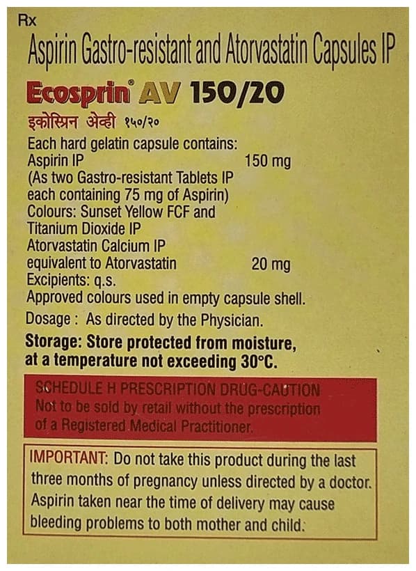 Ecosprin AV 150/20 Capsule thumbnail 3