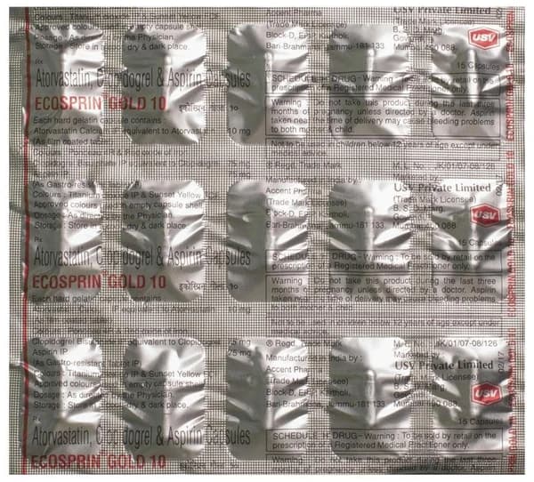 Ecosprin Gold  10 Capsule thumbnail 4