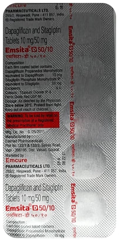 Emsita-D 50/10 Tablet thumbnail 3