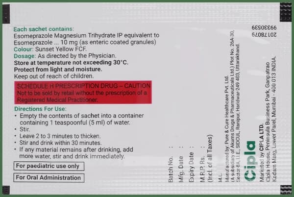 Esomac 10mg Granules