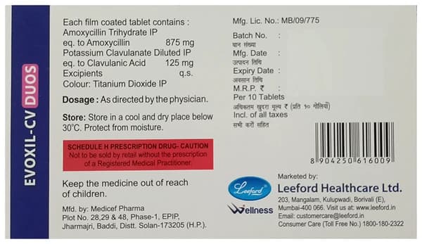 Evoxil-CV Duos Tablet