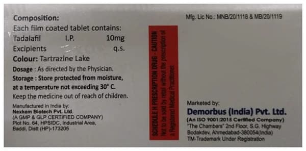 Exdafil 10 Tablet thumbnail 2