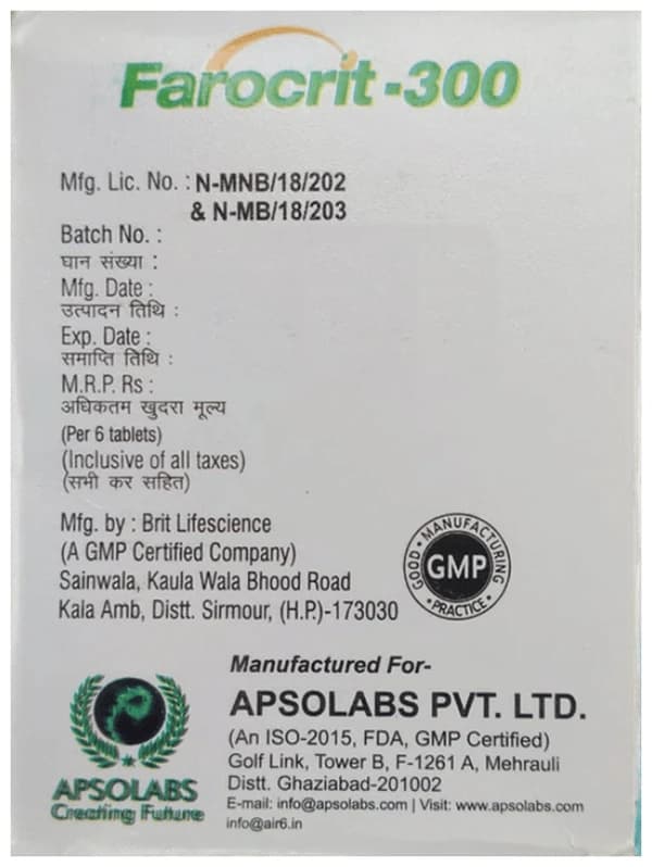 Farocrit 300 Tablet ER thumbnail 3