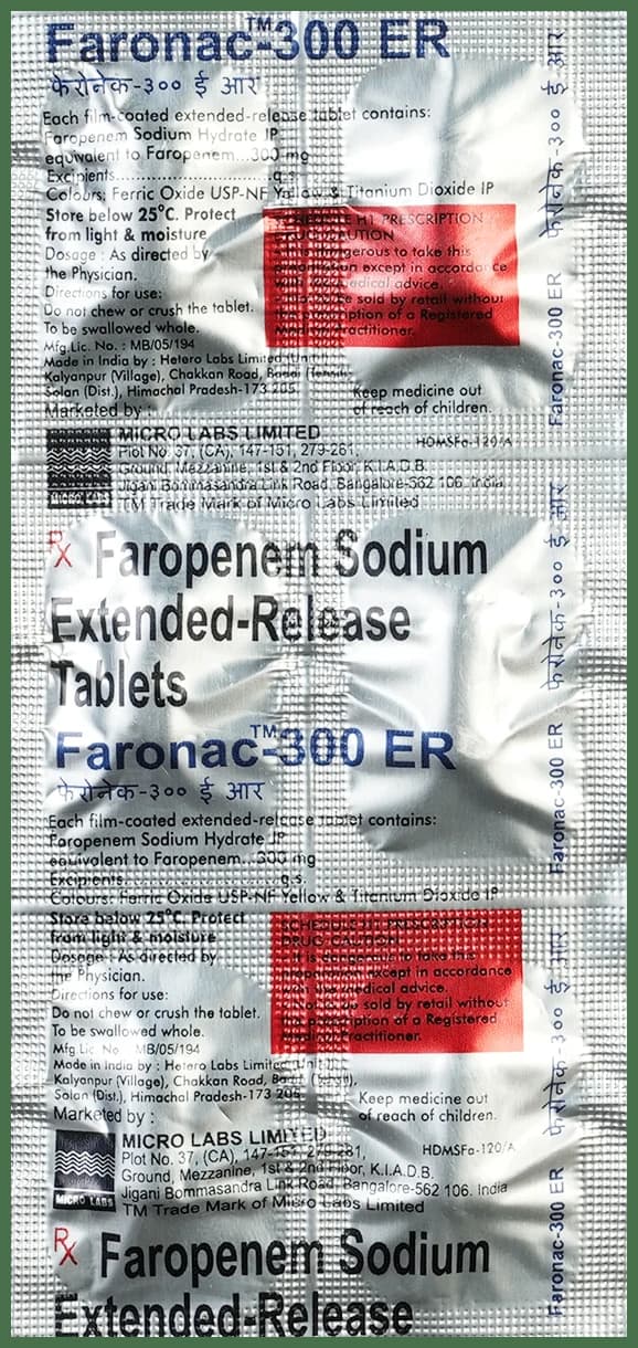 Faronac 300mg Tablet ER