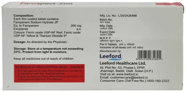 Farospect 200mg Tablet thumbnail 5