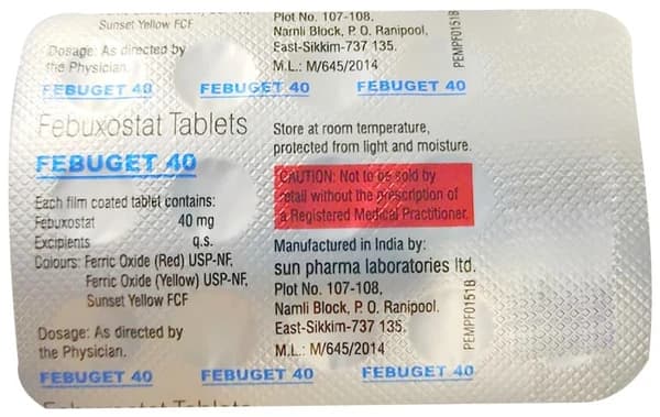 Febuget 40 Tablet thumbnail 3