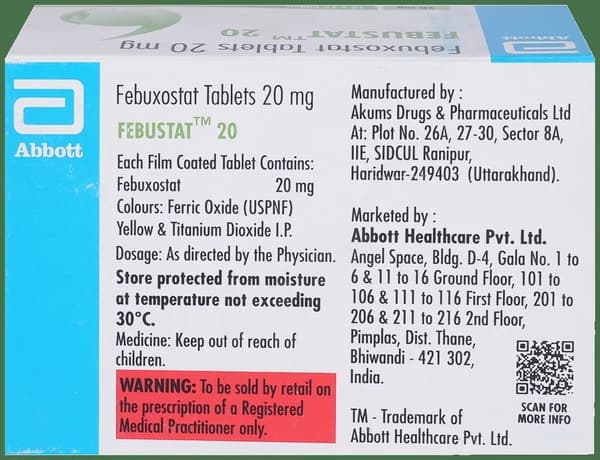 Febustat 20mg Tablet thumbnail 5