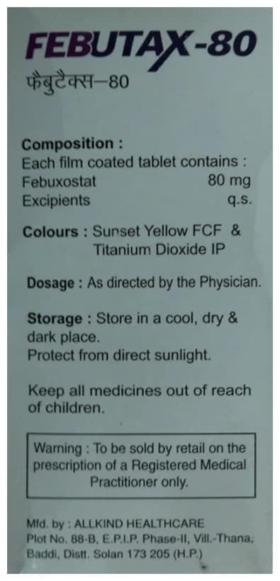 Febutax 80 Tablet thumbnail 2