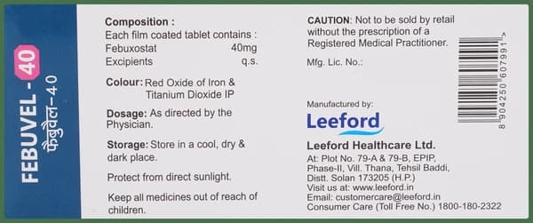 Febuvel 40mg Tablet thumbnail 5
