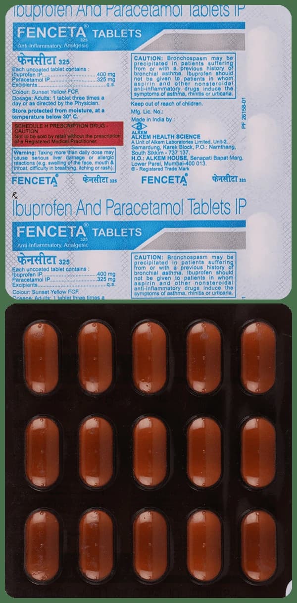Fenceta 400mg/325mg Tablet thumbnail 3