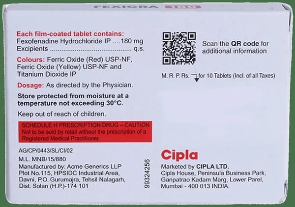 Fexigra 180 Tablet thumbnail 3