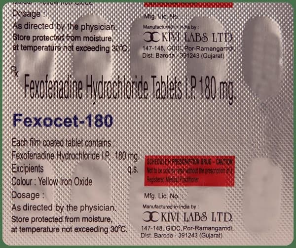 Fexocet 180mg Tablet