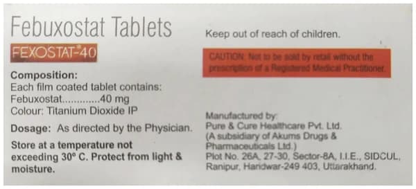 Fexostat 40 Tablet thumbnail 2