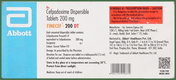 Finecef 200mg Tablet DT thumbnail 2