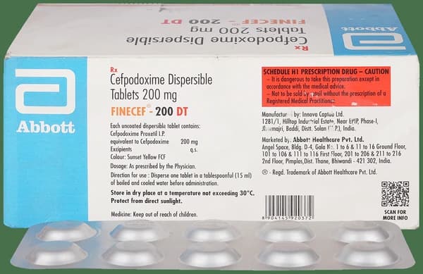 Finecef 200mg Tablet DT thumbnail 3