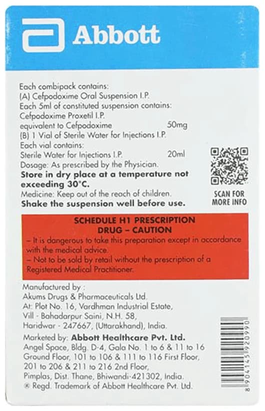 Finecef 50mg Dry Syrup thumbnail 3