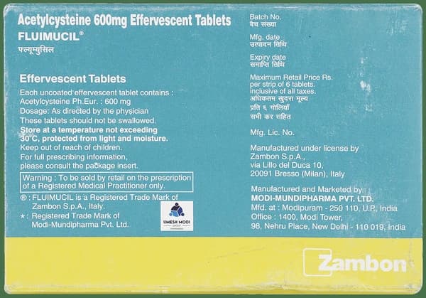 Fluimucil Eff 600mg Tablet