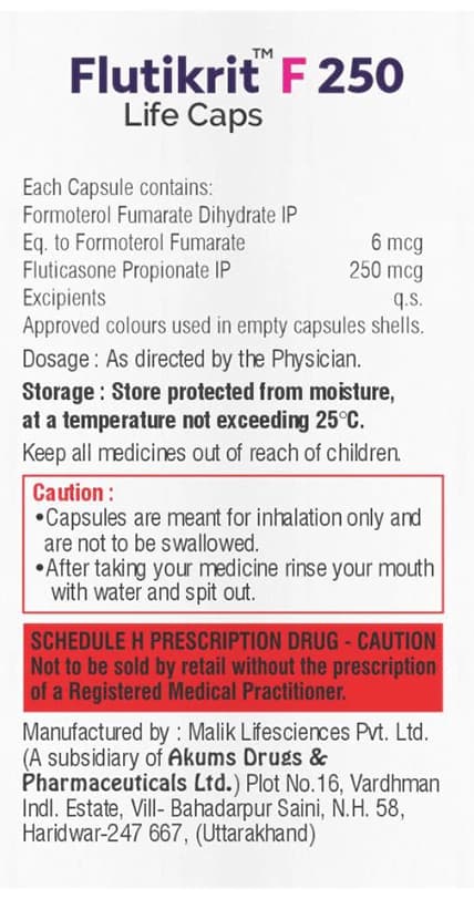 Flutikrit F 250 Capsule