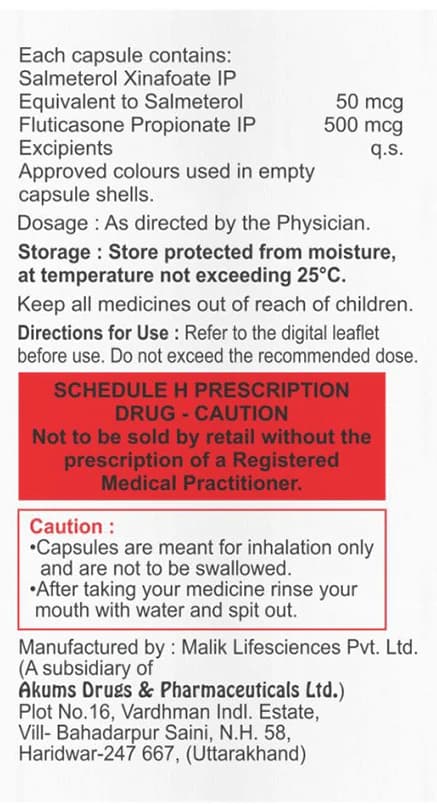 Flutikrit SF 500 Capsule