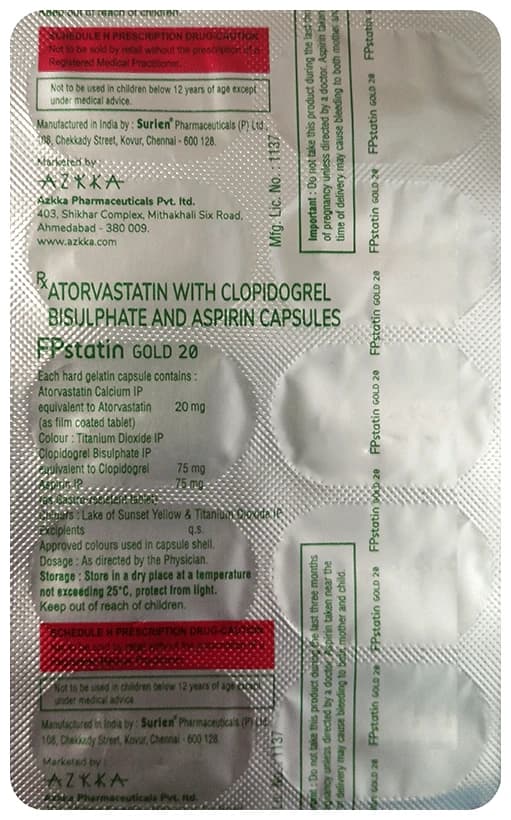 Fpstatin Gold 20 Capsule
