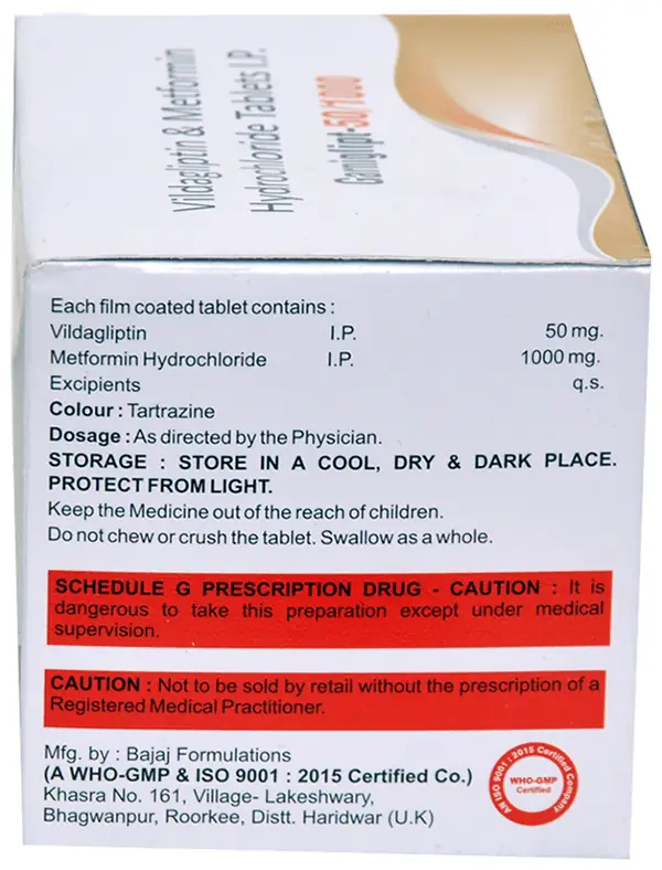 Garniglipt 50/1000 Tablet thumbnail 2