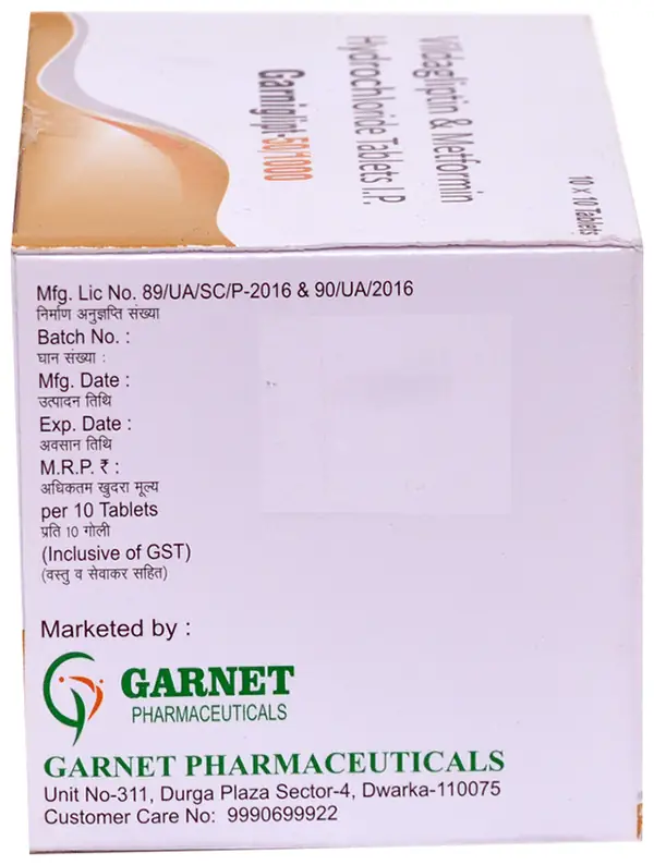 Garniglipt 50/1000 Tablet thumbnail 3