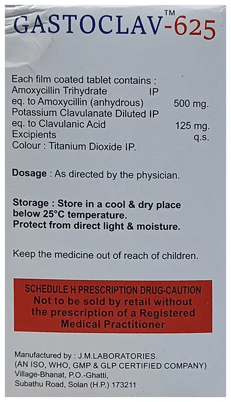 Gastoclav 625 Tablet thumbnail 4