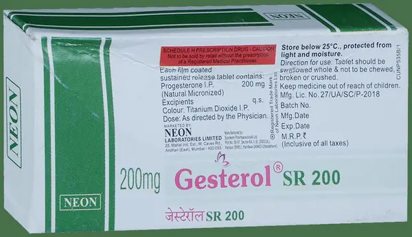 Gesterol 200mg Tablet SR
