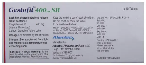 Gestofit 400mg SR Tablet thumbnail 2