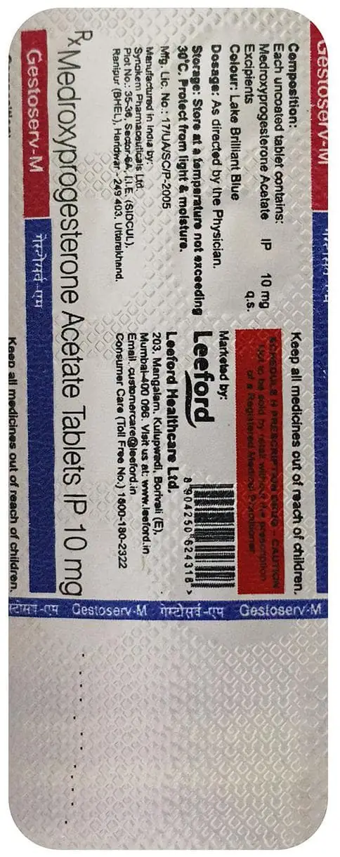 Gestoserv M 10mg Tablet thumbnail 3