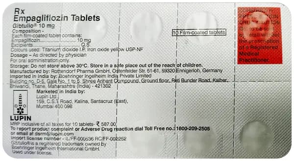 Gibtulio 10mg Tablet thumbnail 2