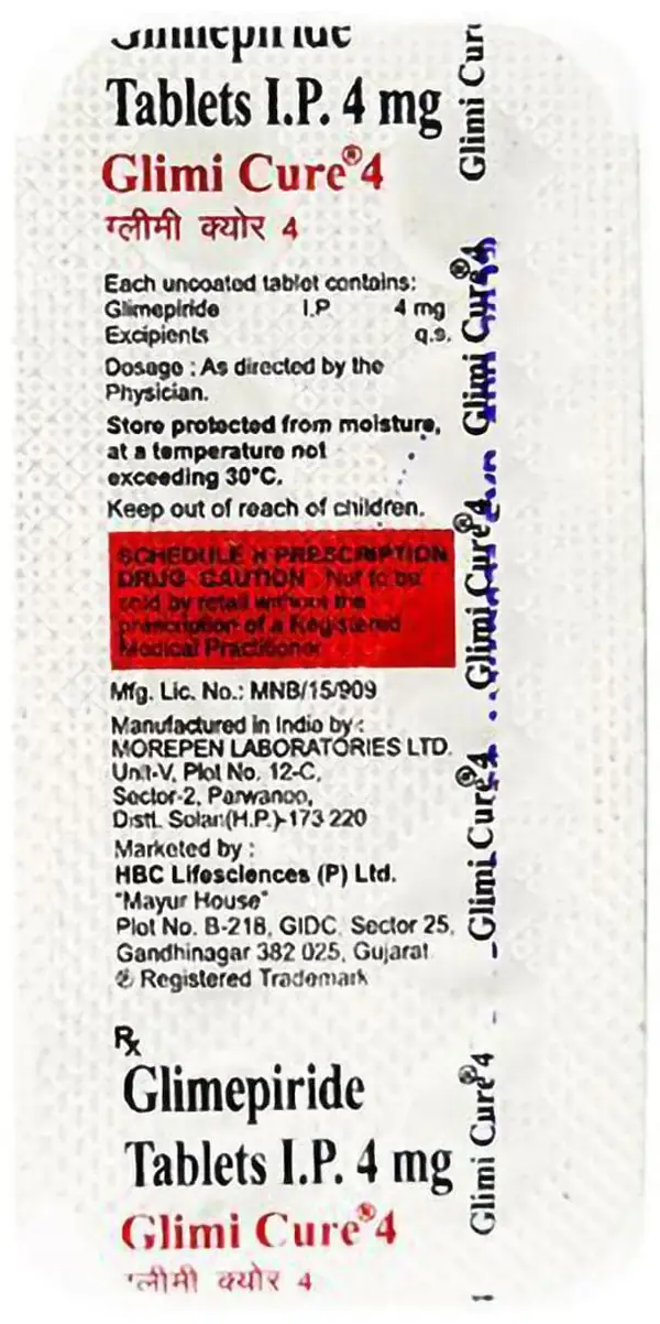 Glimicure 4mg Tablet