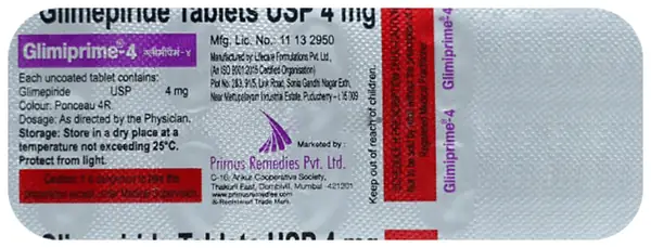 Glimiprime 4mg Tablet
