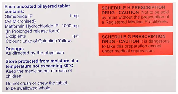 Glimser Forte 1 Tablet PR