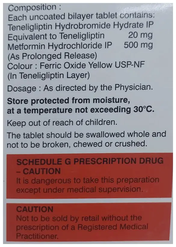 Glipsov M 20/500 Tablet PR thumbnail 3