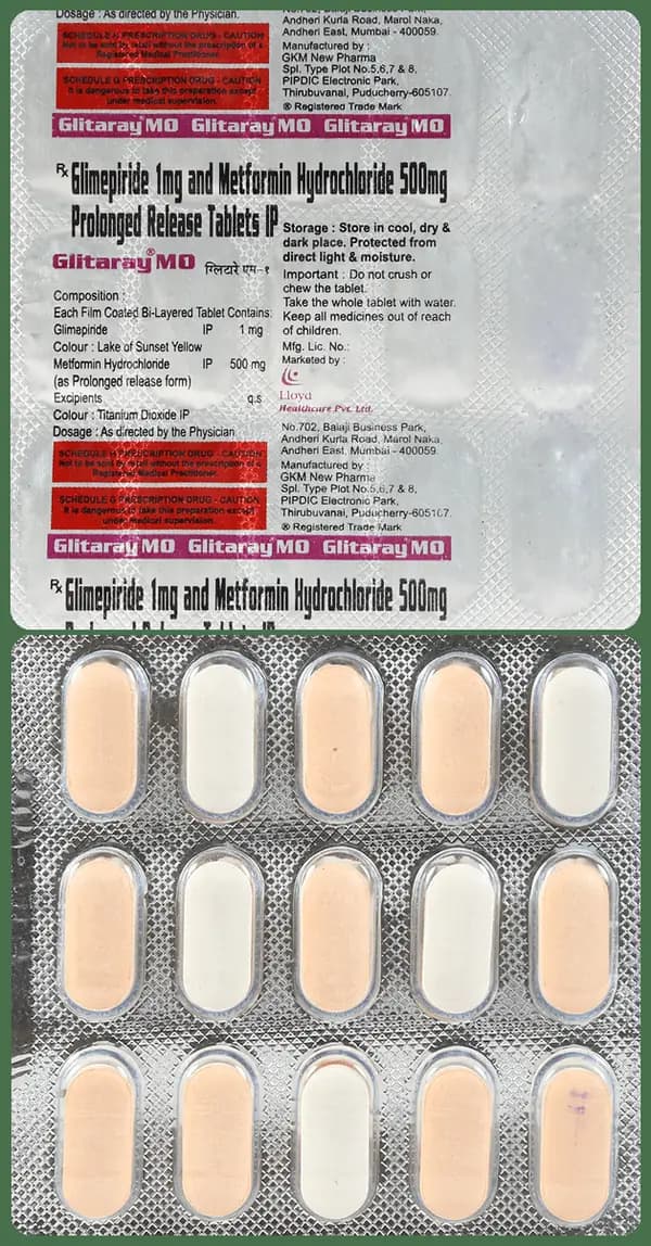 Glitaray M 1 Tablet PR