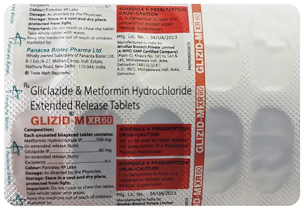 Glizid-M XR 60 Tablet thumbnail 3