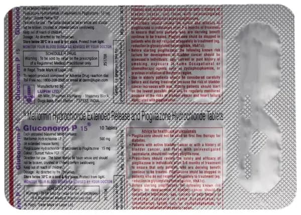 Gluconorm P 15 Tablet ER