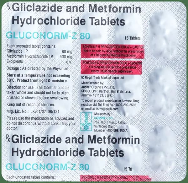 Gluconorm-Z 80 Tablet thumbnail 4