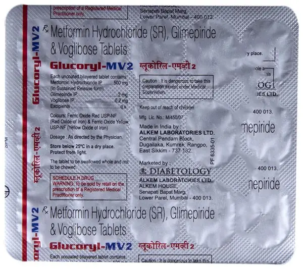 Glucoryl-MV 2 Tablet SR thumbnail 5