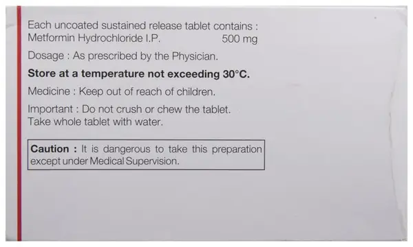Gluformin XL 500 Tablet thumbnail 3