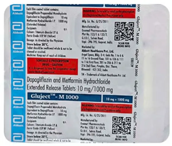 Gluject-M 1000 Tablet ER thumbnail 2