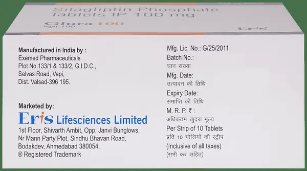Glura 100mg Tablet thumbnail 5