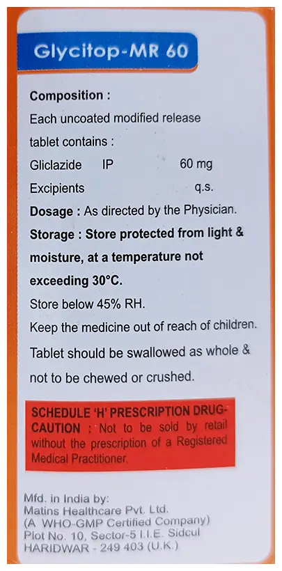 Glycitop 60mg Tablet MR