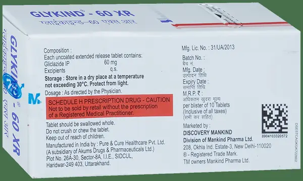 Glykind  60 XR Tablet thumbnail 2