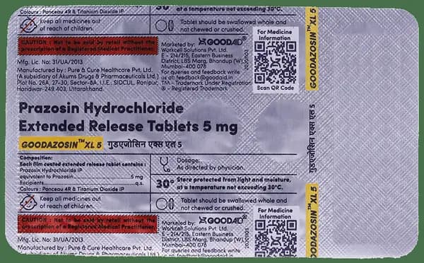 Goodazosin XL 5 Tablet thumbnail 2