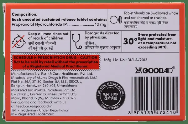 Goodbloc LA 40 Tablet SR