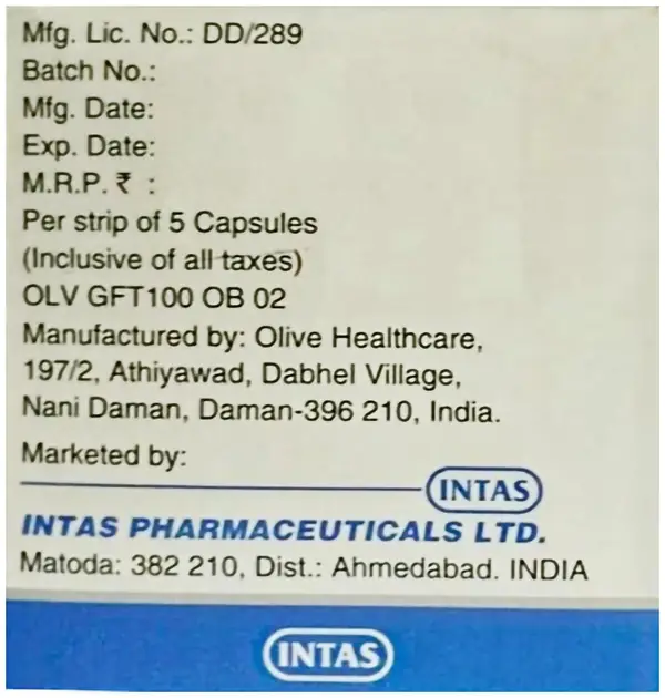 Grafotas 100mg Capsule thumbnail 2