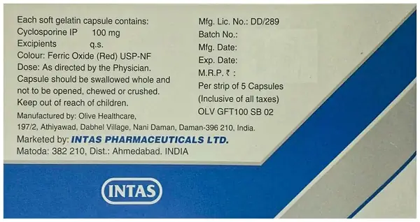 Grafotas 100mg Capsule thumbnail 4